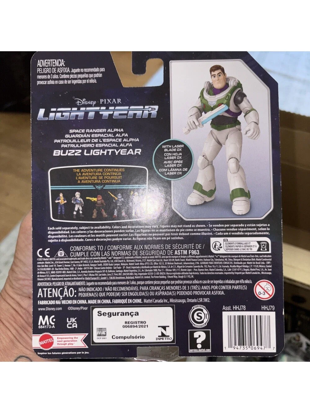 Disney Pixar 2022 Buzz Lightyear Movie Space Ranger Alpha Figure/Laser Blade